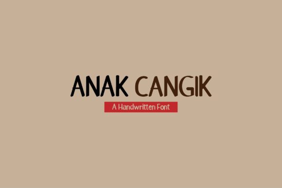 Anak Cangik: A Script Handwritten Font for Editorial Design and Creative Publishing