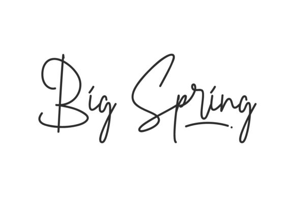Big Spring Font: A Versatile Script Handwritten Choice