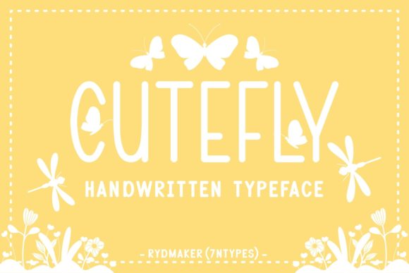 Cutefly: A Script Handwritten Font for Modern Web Design