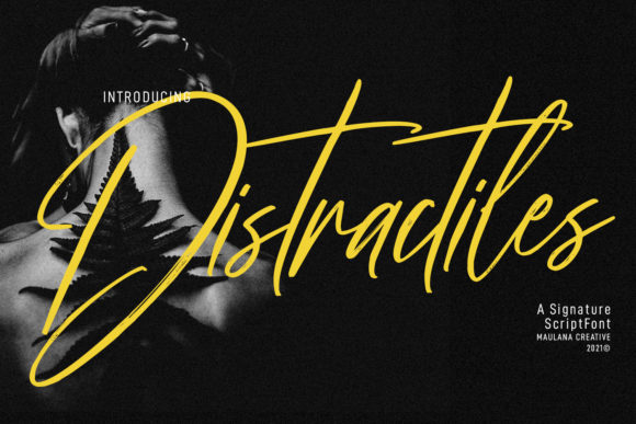 Distractiles: A Timeless Script Font for Editorial Design