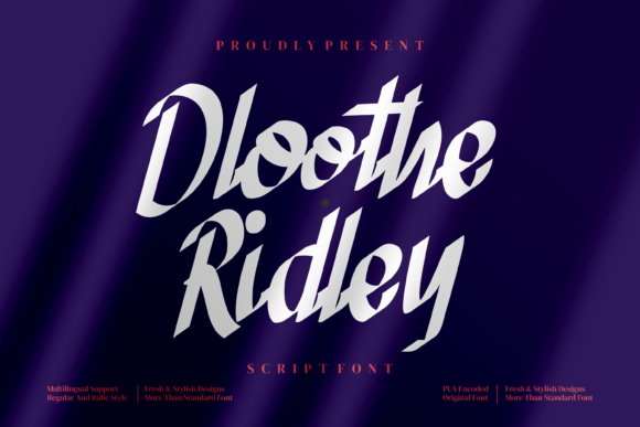 Dloothe Ridley: A Script Handwritten Font for Creative Product Design