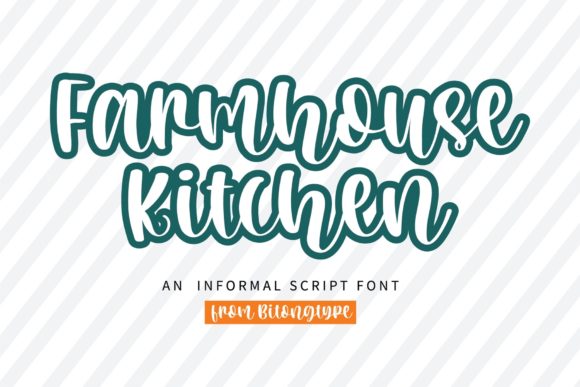 Farmhouse Kitchen: A Quirky Handwritten Font for Editorial Design