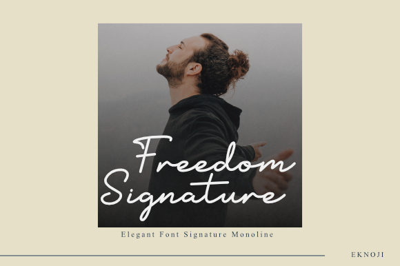 Freedom Signature: A Script Handwritten Font for Editorial Design and Branding
