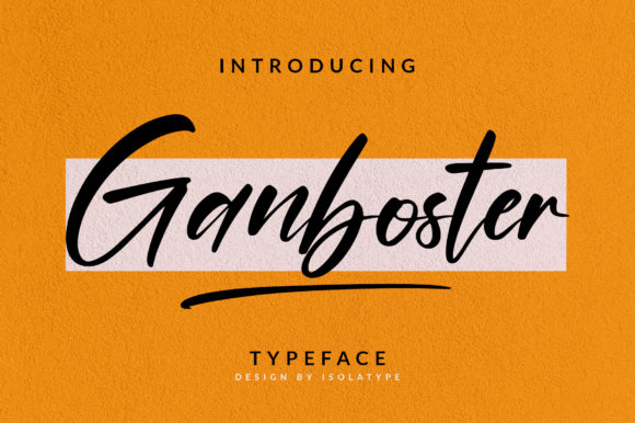 Ganboster: A Script Handwritten Font for Dynamic Brand Campaigns