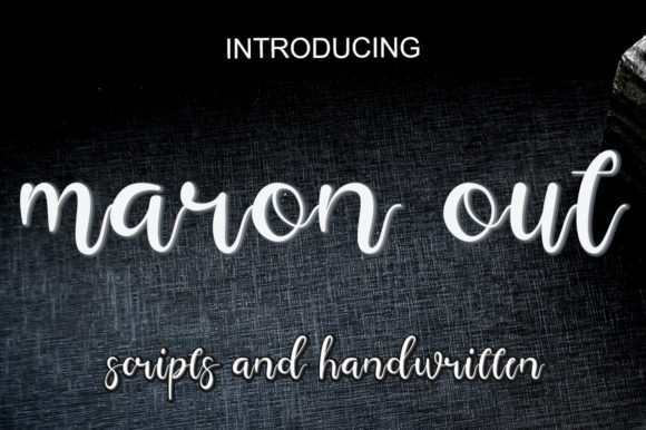 Maron Out: A Script Handwritten Font for Elegant Branding