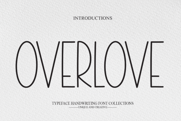 Overlove: A Script Handwritten Font for Editorial Design
