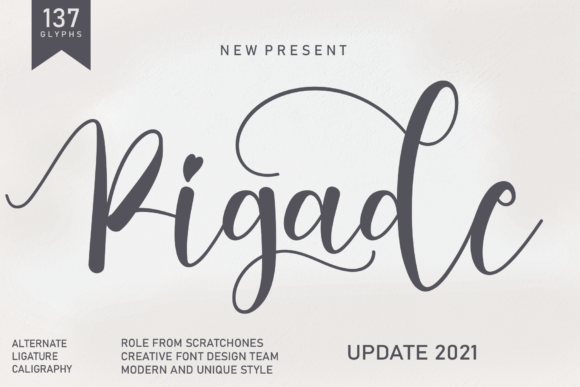 Pigade: A Script Handwritten Font for Creative Makers