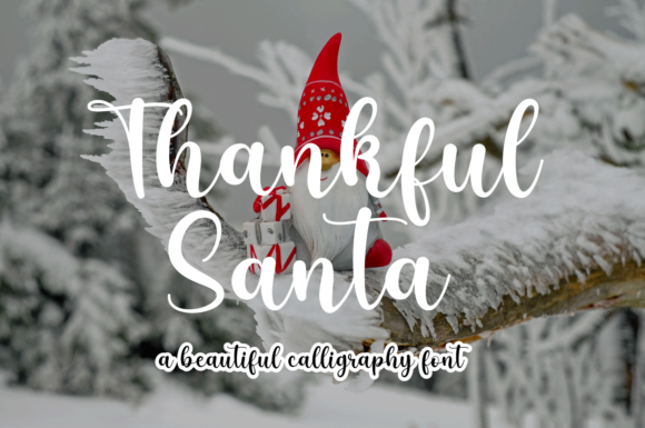 Thankful Santa: A Script Handwritten Font for Elegant Craft Projects